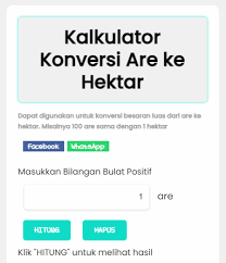 Contohnya ialah kebakaran hutan kemarin malam melalap habis 12 hektar lahan sawit. Are Ke Hektar Kalkulator Konversi