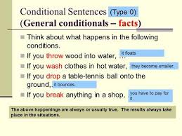 Conditional sentences (kalimat bersyarat) adalah kalimat yang mengekspresikan implikasi faktual, atau situasi hipotetis dan konsekuensinya. Conditional Sentences Type 0 Ppt Video Online Download