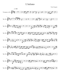Toto cutugno — l'italiano vk.com_retro_remix 04:11. L Italiano Sheet Music For Trumpet In B Flat Saxophone Alto Mixed Duet Musescore Com
