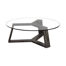 44 w x 23 9 d x 16 h. 59 Off West Elm West Elm Round Glass Coffee Table Tables