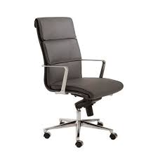 Premium Modern Gray Leather Chrome Office Chair Office Chair High Back Office Chair Chair