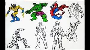 See more ideas about comics drawings and marvel universe. All Superheroes Vs Villains Marvel Coloring Pages Superman Flash Hulk Venom Joker Aquaman Ø¯ÛØ¯Ø¦Ù Dideo