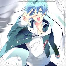 Vocaloid Kaito Headphones Aqua Hair Hoodie Anime Blue Hair Anime Boy Anime Hoodie Anime