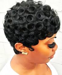 Here is my natural care hair routine when i want to put less he. Buy Short Black Pin Curls Hairstyles With A Reserve Price Up To 74 Off