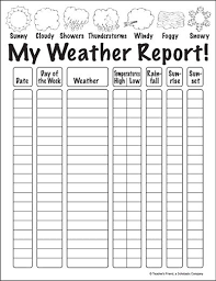 My Weather Report Teaching Weather Weather Worksheets