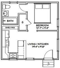 20x20 Tiny House 1 Bedroom 1 Bath 400 Sq Ft Pdf Floor Plan Instant Download Model 1b In 2020 Small House Floor Plans Tiny House Floor Plans Tiny House Layout