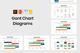 Gantt Chart Diagrams By Slidequest On Creativemarket