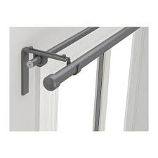Racka Hugad Double Curtain Rod Combination Silver Color Ikea In 2020 Double Rod Curtains Double Curtains Curtain Rods