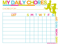 Free Printable Kids Chore And Rewards Chart Printable