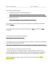 Why do cells need active transport. Hfc Bio 131 Active Vs Passive Transport Assignment Mmeslmani Docx Name Mariam Meslmani Date Active Passive Transport Worksheet 1 The Difference Course Hero