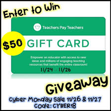 First, complete the rafflecopter contest at the bottom of this post for your chance to win the first $100 giveaway of a tpt gift card. Win 50 In Tpt Cash During The Cyber Sale Student Savvy