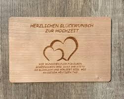 Dann versenden sie noch heute und. Grusskarte Aus Holz Geschenk Karte Hochzeit Herzlichen Gluckwunsch Zur Hochzeit Ebay