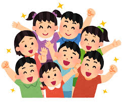 集合している人たちのイラスト（子供） | かわいいフリー素材集 いらすとや