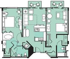 Two Bedroom Villas Floorplan At Disney S Beach Club Resort Beach Club Villas Disney Beach Club Beach Club Villas Disney