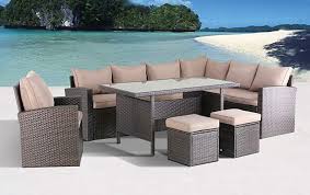 Hohe Dinning Poly Rattan Lounge Inkl Einem Sessel Und Zwei Hocker Milos Xl Braun Auch Spiegelverkehrt Nutzbar Aus Dem Hause Pure Home G Lounge Sessel Hocker