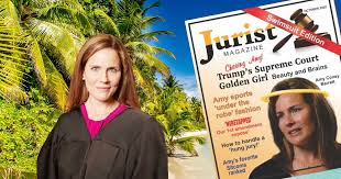 In the weeks since republicans announced their intent to ram through amy coney barrett's supreme court confirmation, we have been swimming in 'handmaid' comparisons. Amy Coney Barrett Makes Cover Of Jurist Magazine Swimsuit Edition Genesius Times