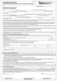 The said customised benefit illustration and by signing this customer declaration form i confirm signing the customised benefit illustration. Customer Declaration Form Prudential Life Insurance Printable Pdf Download