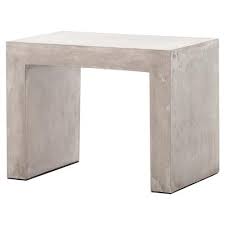 Hanz Industrial Loft Grey Block Concrete Side Table Side Table Square Wood Table Industrial Loft