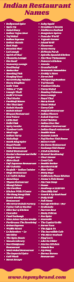 It may reflect your restaurant's theme or its location, or simply be a play on words. 510 Catchy Indian Restaurant Names 2021 Topmybrand