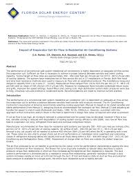 Pdf Impact Of Evaporator Coil Airflow In Residential Air Conditioning Systems