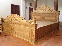 Most of our wooden bed frames have matching bedroom furniture pieces to match and make your new solid wood bed set complete. Mbk Natural Brown Teak Wood Double Bed Mbk Wood Carving Works Id 19175560055