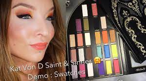 Kat Von D Saint And Sinner Eyeshadow Palette Demo Swatches Youtube