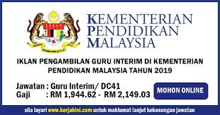 25 jawatan kosong kerja spa permohonan terbuka jpa, jpn, kkm, jpj, imigresen, kpdnhep, aadk, penjara. Jawatan Kosong Guru Interim Di Kementerian Pendidikan Malaysia Tahun 2019 Jobs Malaysia