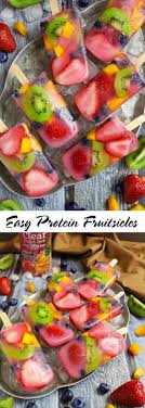 Easy Protein Fruitsicles With Premier Protein S Clear Protein Drink Recipe Healthy Protein Snacks Summer Snacks Recipes