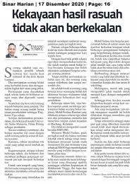 Ketua pegawai maklumat (cio) perkhidmatan. Universiti Malaya Integrity Unit Um Integrity On Twitter Perkongsian Integriti Melalui Keratan Akhbar Mengenai Kekayaan Hasil Rasuah Tidak Akan Berkekalan Rasuah Dihina Maruah Dibina Sinar Harian 17 Disember 2020 Integrityshares