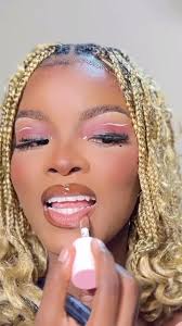 Our Sarah Square Beauty using our tested, tried, & trusted chocolate  scented gloss