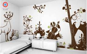 Quel style pour une decoration de chambre ? Stickers Animaux De La Foret Deco Murale De Chambre Enfants Tres Nature