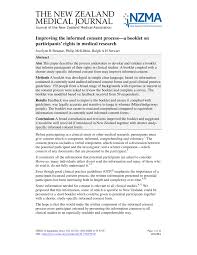 PDF) Improving the informed consent process—a booklet