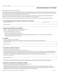 Enduring Power Of Attorney Form British Columbia Free Download