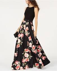 Cotton + steel black & white 2017 night. Black Floral Print Gown From Macys On 21 Buttons