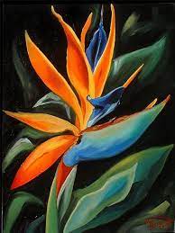 Bird Of Paradise Paradise Painting Abstract Painting Flower Painting