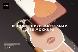 Iphone 11 pro glossy case mockup set. Free Creativemarket Iphone 11 Pro Matte Snap Case Mockup 4364960 Ê–