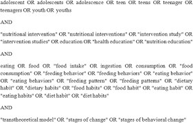 Analysis of the transtheoretical model of behavior change. Transtheoretical Model Based Nutritional Interventions In Adolescents A Systematic Review Bmc Public Health Full Text