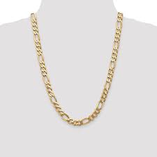 Take a look at our 18 karat white gold plated figaro chain necklace. Leslie S Leslie S 14k 8 75mm Flat Figaro Chain Emigh Jewelry