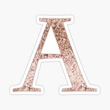 Free printable upper and lowercase letters alphabet. Rose Gold Glitter Stickers Redbubble