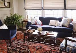 The rug perfectly fits with the room's style. Red Blue Blue Living Room Living Room Red Trendy Living Rooms