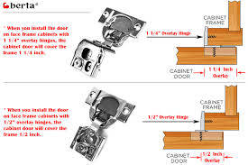 Berta half overlay soft close frameless concealed cabinet hinge with screws (50) $68.99. Amazon Com Berta Hinges