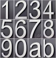 Each number / letter has a brushed finish with a clear protective coating that will withstand extreme weather conditions. Design House Number Stainless Steel Arial All Numbers 3d 2d V2aox Ceres Webshop