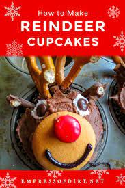 Adorable Reindeer Cupcake Recipe Bake Sale Favorite Recipe Reindeer Cupcakes Reindeer Cupcakes Recipe Chocolate Cupcakes
