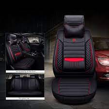 Universal Car Seat Cover Cushion Luxury Pu Leather Front Rear Set For 5 Seat Car Car Seats Custom Car Interior Carseat Cover