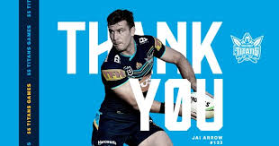 It has been announced that he will be suspended for two games, and fined $35,000 for the. Jai Arrow Departure Titans