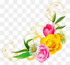 Flowers Png File Colour Corner Design Png Clipart Flower Png Images Blue Flower Png Flower Clipart