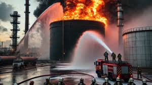 La Salina oil terminal fire ...