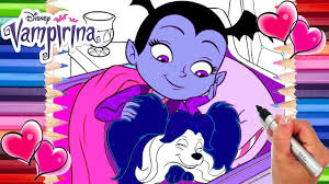 Vee and demi digital colouring page. Vampirina And Wolfie Coloring Page Vampirina Coloring Book Disney Jr Vampirina Coloring Page Youtube