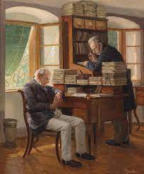 Adolf Reich The Exhausted Employee Nd Classic Art Art Quill And Ink