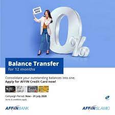 Credit card balance transfers are typically used by consumers who want to move the amount they owe to a credit card with a significantly lower promotional interest rate and better benefits, such as a rewards program to earn cash back or points for everyday spending. Now Till 31 Jul 2020 Affin Bank Berhad 0 Balance Transfer Everydayonsales Com